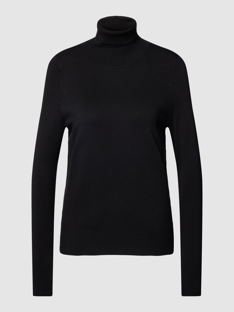 Longsleeve mit Rollkragen in schwarz