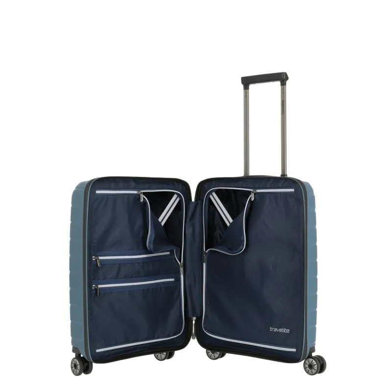 Travelite AIR BASE Trolley S m. Vortasche (4 Räder) - Eisblau