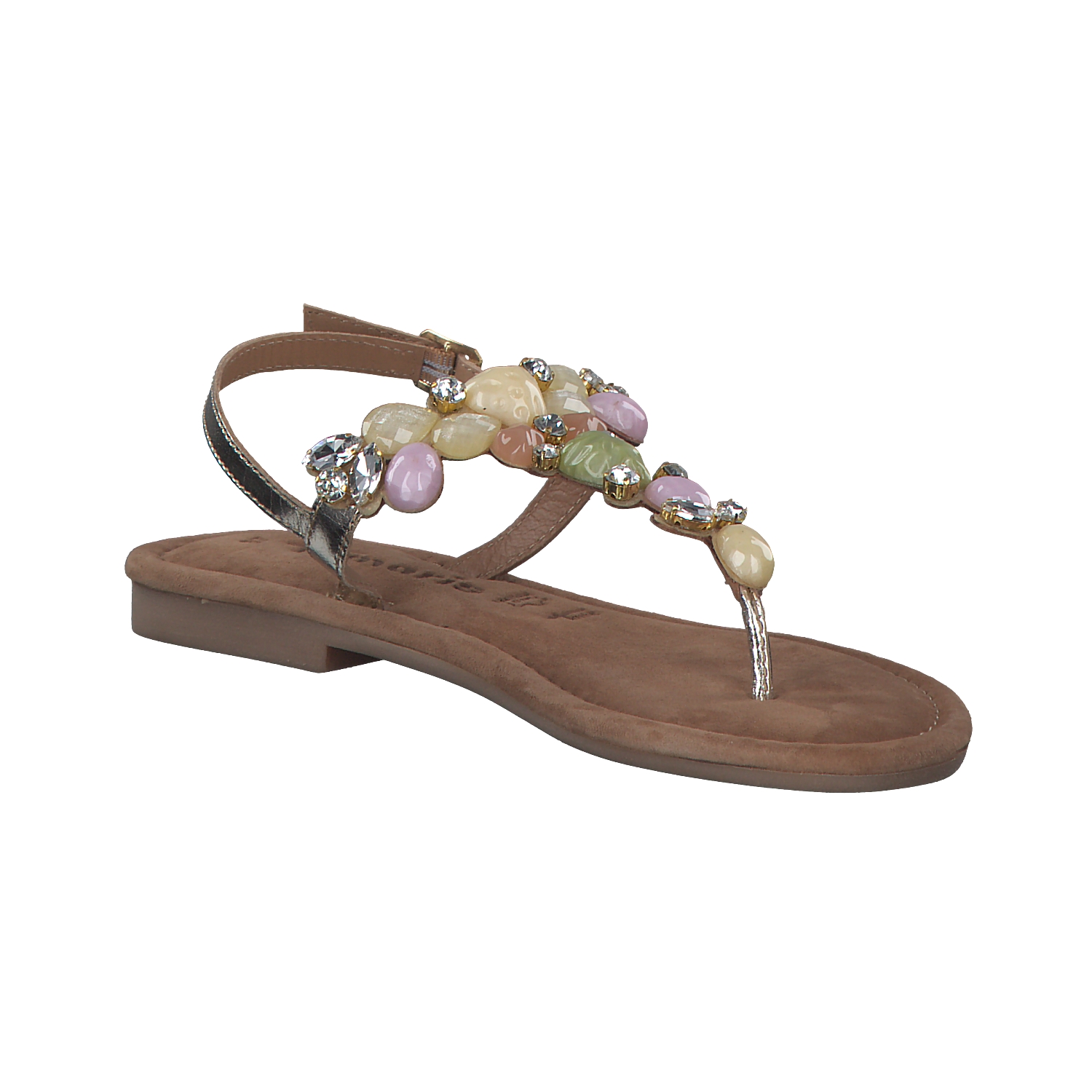 Tamaris 28163, T-Steg-Sandalen, Damen, SAND COMB