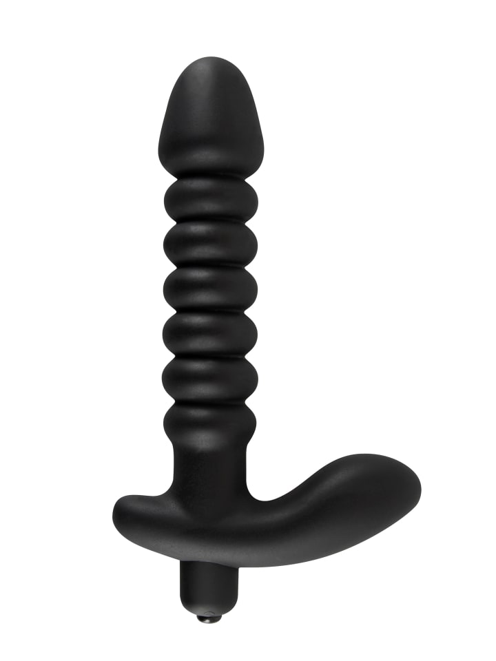 Black Velvets vibrierender Analplug Vibrating plug medium in schwarz günstig kaufen 17 cm