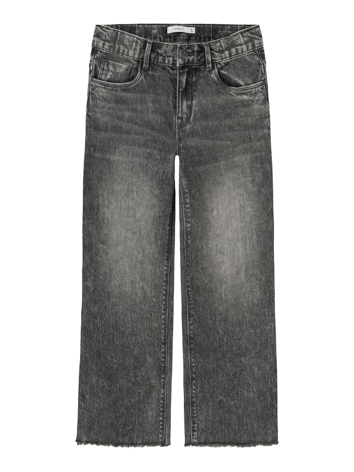 name it Wide Leg Jeanshose NKFROSE WIDE JEANS 9417-TK in dark grey denim günstig kaufen