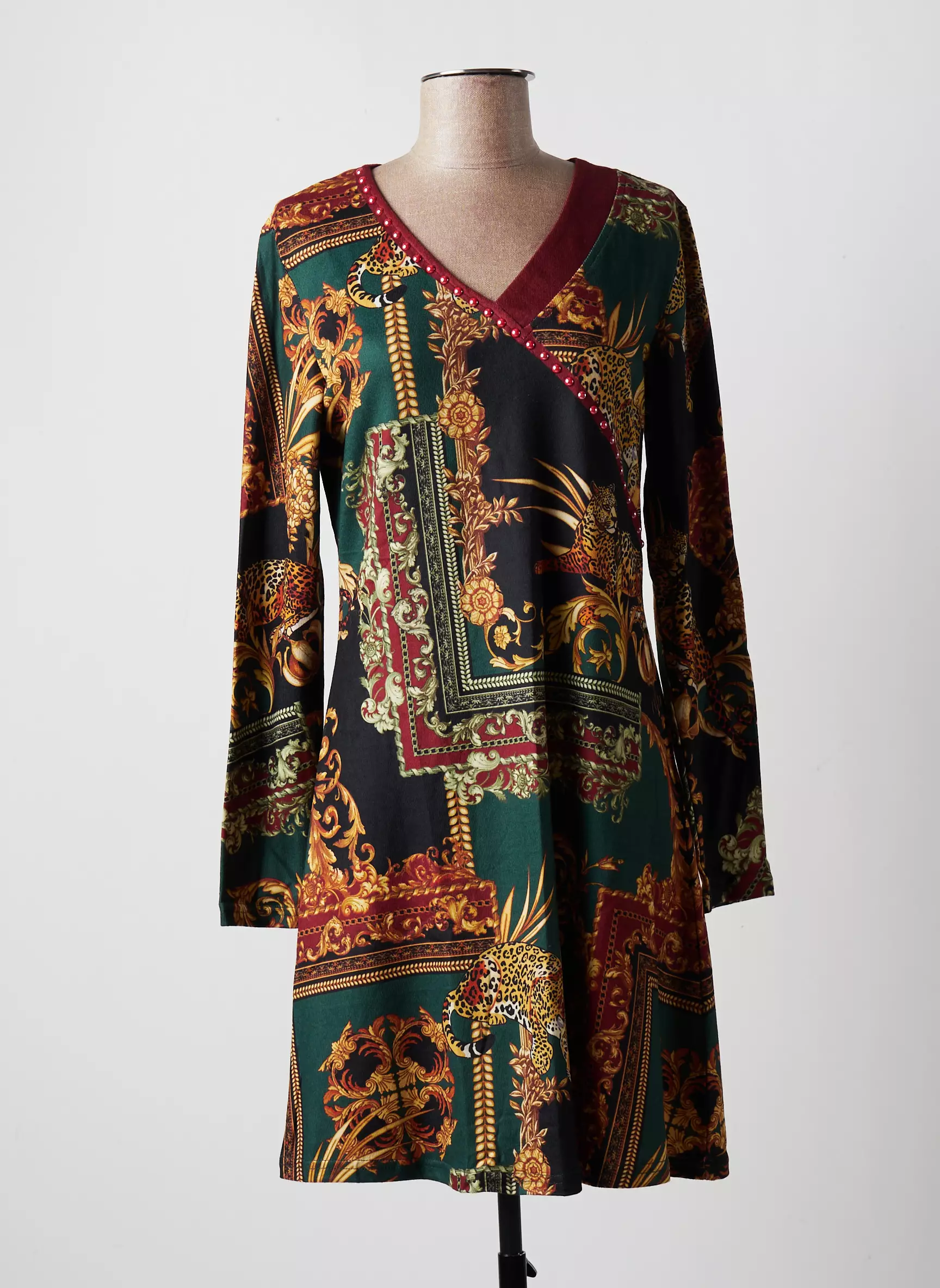 Multiples Robes Mi Longues Femme couleur vert