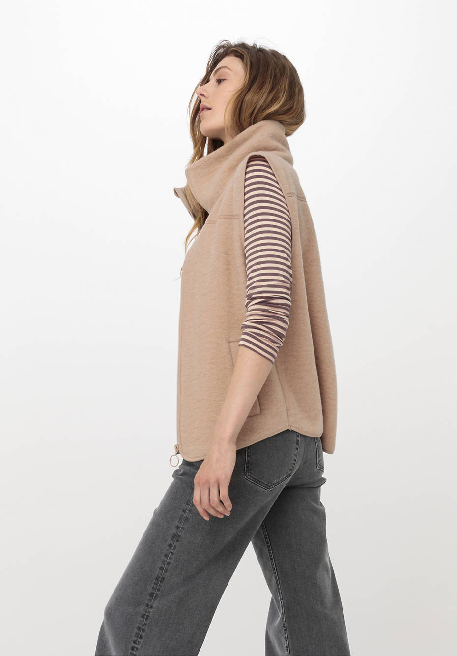 Wollfleece Weste aus reiner Bio-Merinowolle