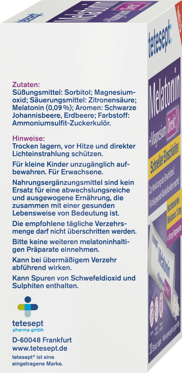 Melatonin Magnesium Direkt Sticks 20 St, 36 g