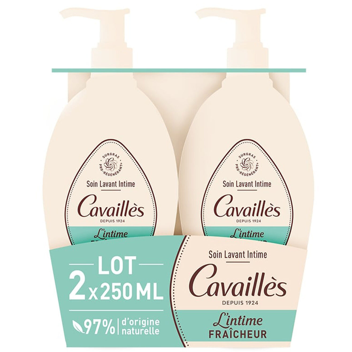 Cavaillès L'intime Fraïcheur Soin Naturelle Hygiène Intime - Lot de 2x250ml