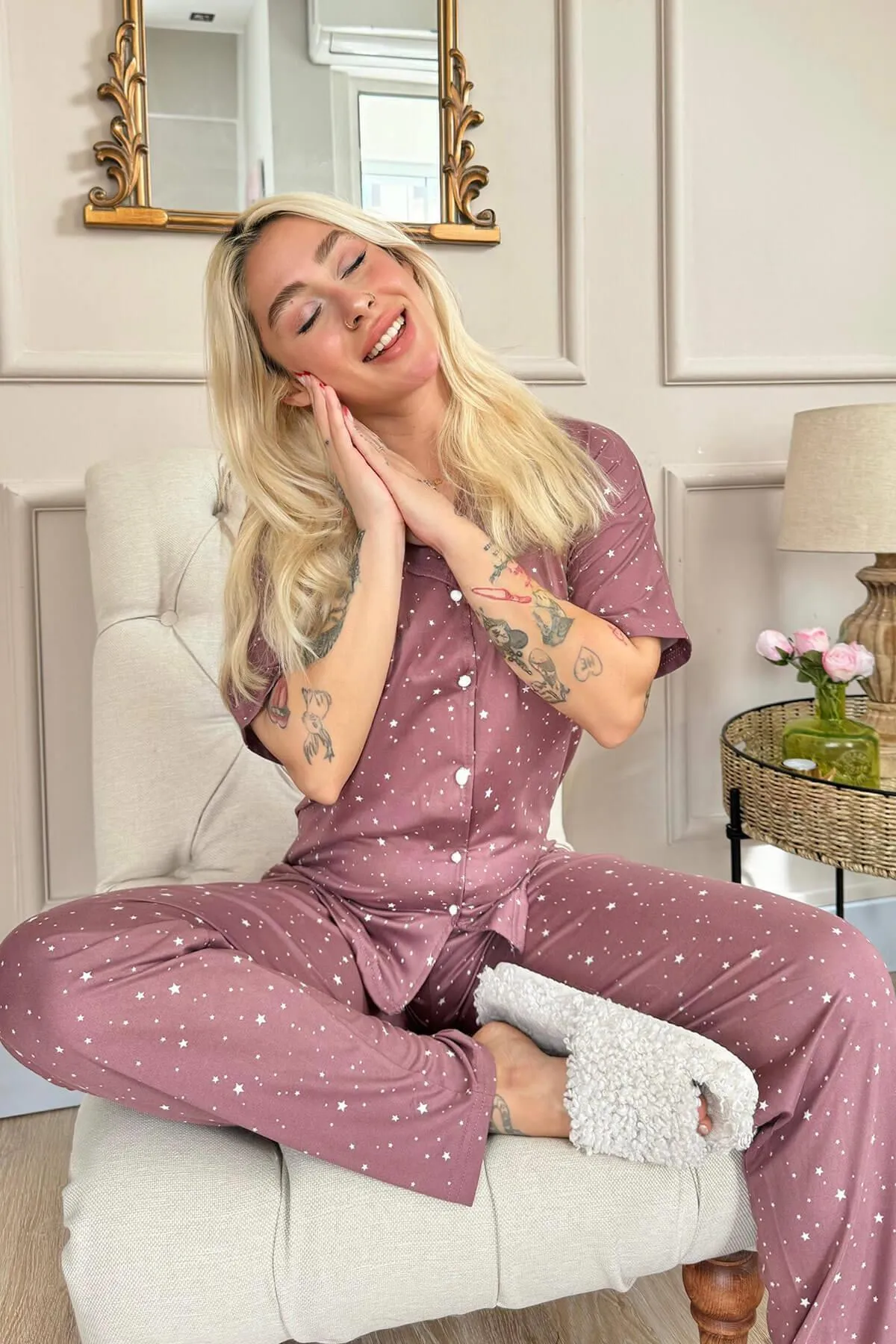 Pijamaevi  Pyjama set - Rosa - Muster