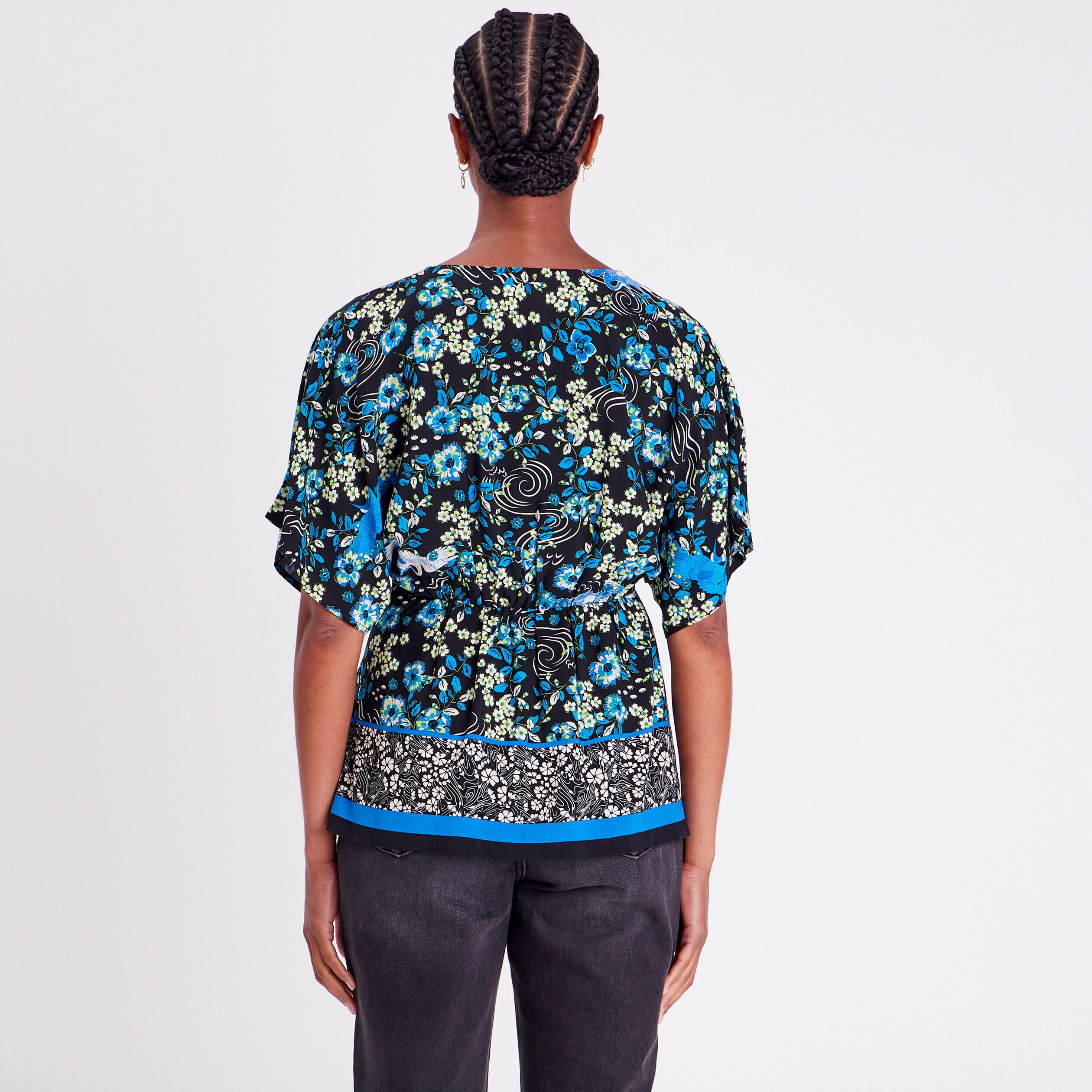 Blouse manches courtes noir femme | Cache Cache