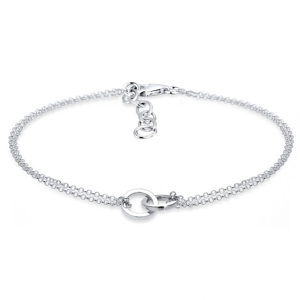 Elli Elli Bracelet Femmes cercle géo minimaliste en argent sterling 925 Bracelet