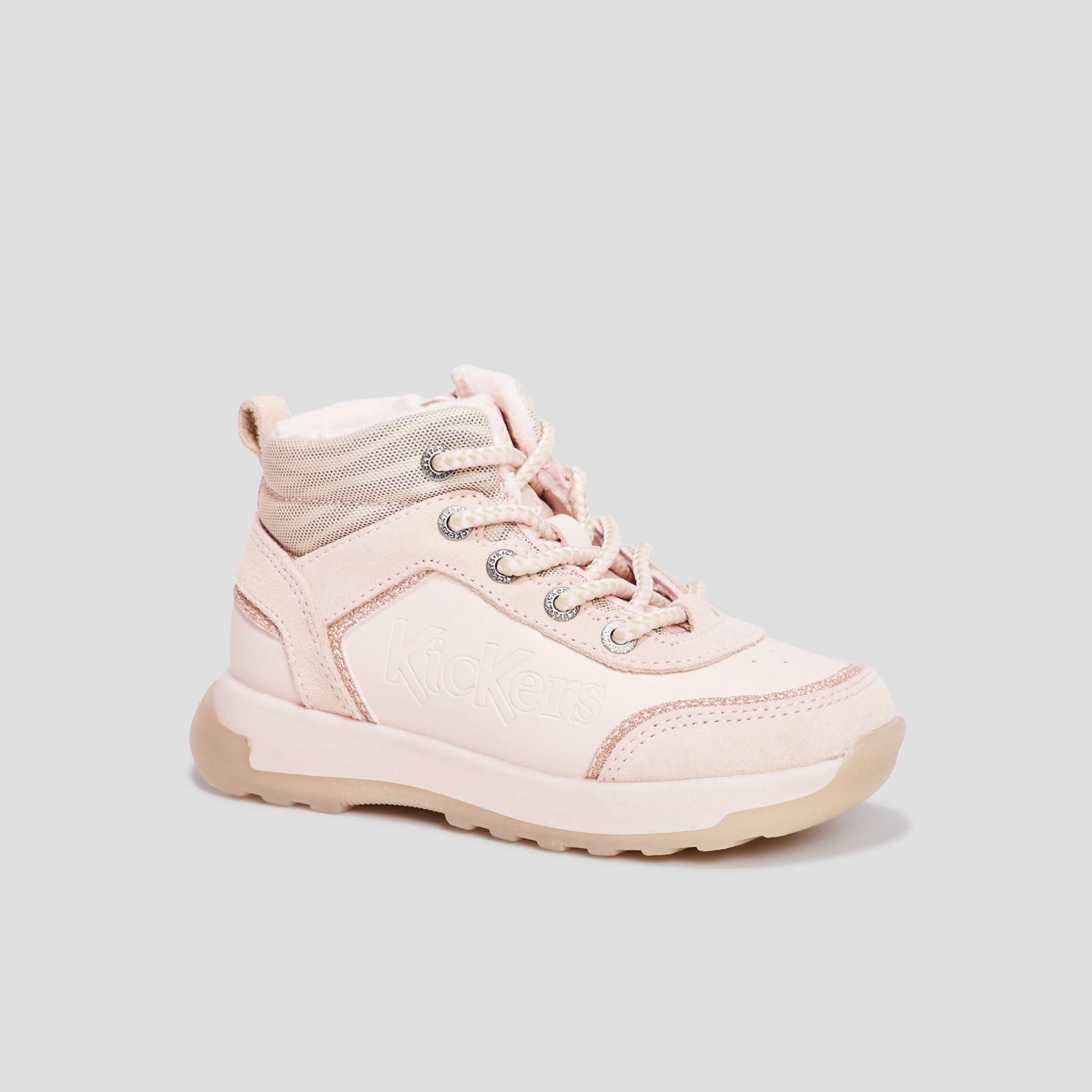 Bottines zippées Kickers Fauna rose fille | La Halle
