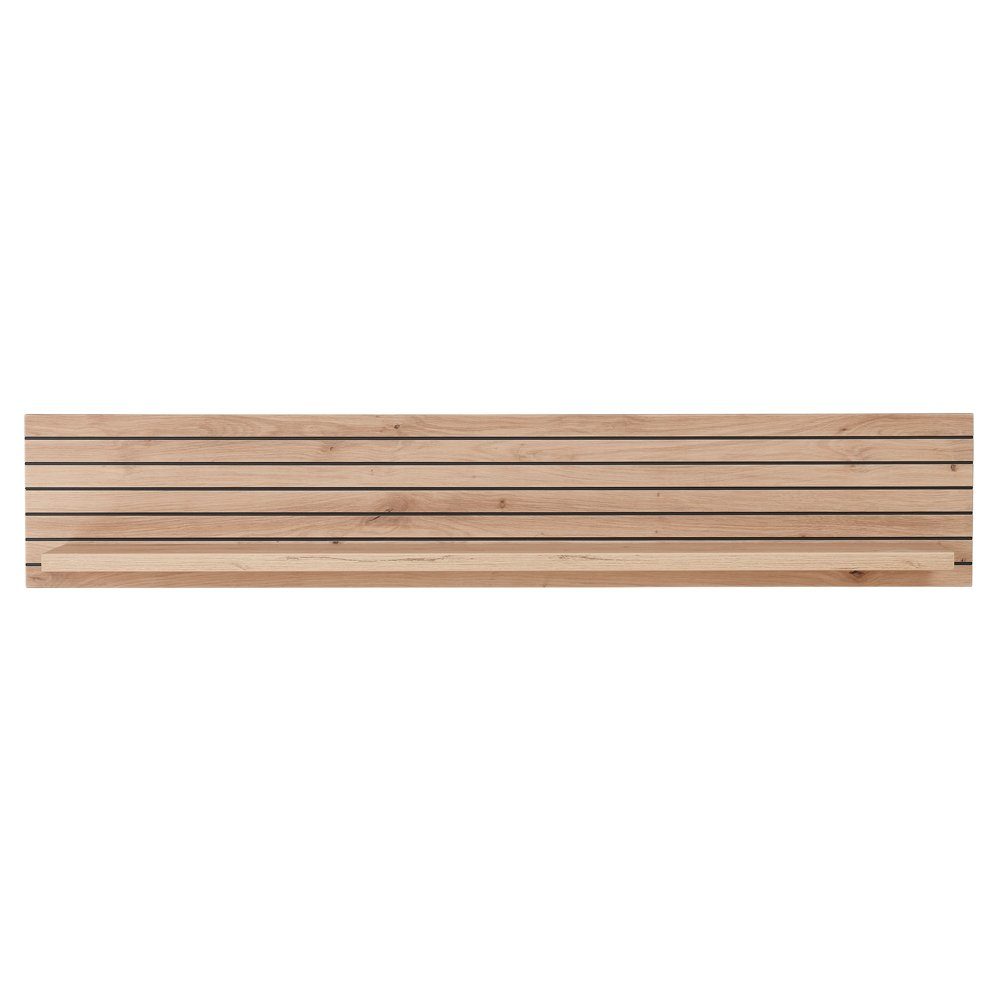 Lomadox Wohnwand CUST-36, (3-St., 3-tlg), Set mit 2 Wandboards grün mit Eiche 240 cm, Wohnwand, Fernsehschrank