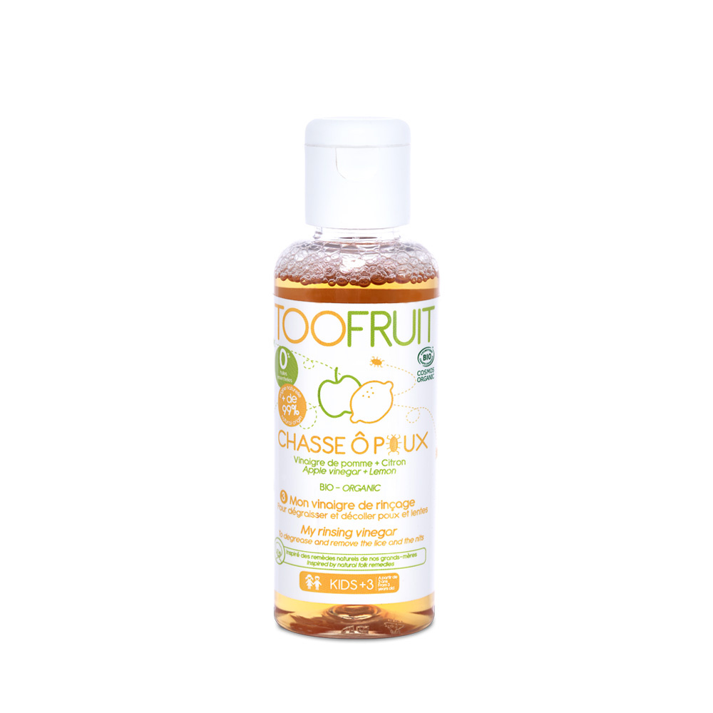 toofruit Chasse O Poux, vinaigre de rinçage BIO Pomme - Citron Vinaigre de rinçage