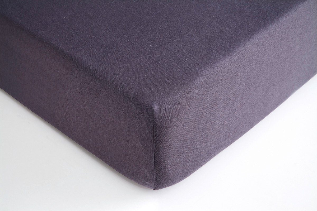 Spannbettlaken Exclusive Spannbettlaken Spannbetttuch bis 25 cm Steghöhe, Bettlaken aus 100% Baumwolle, Premium Qualität - Feinste Baumwolle 160 g/m², Hometex Premium Textiles, Jersey, Gummizug: rundum