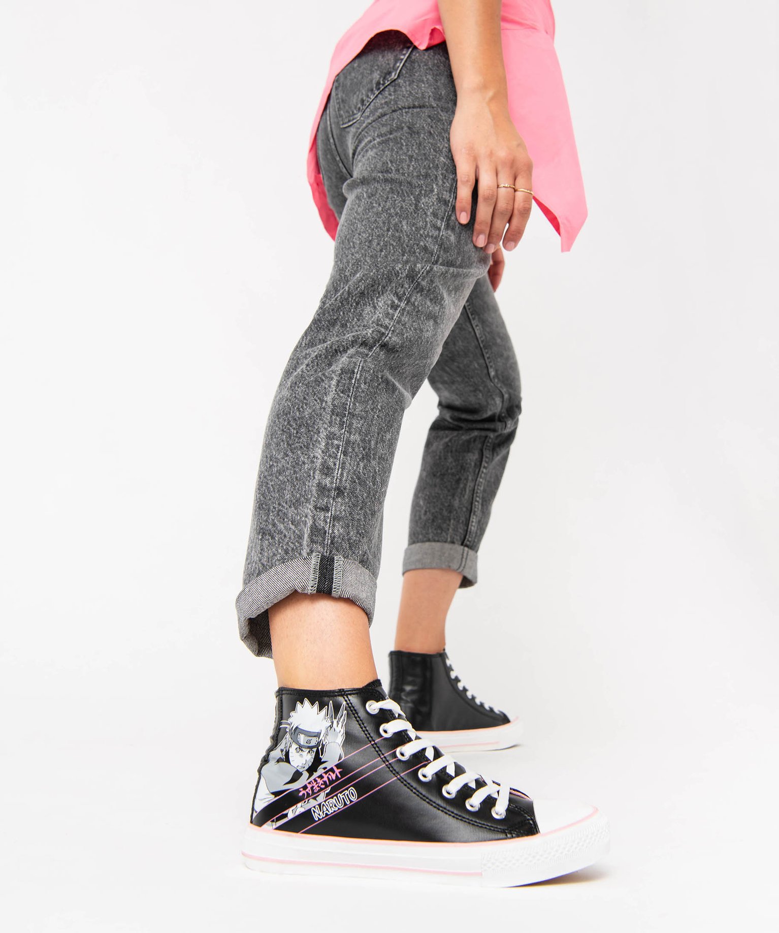 Baskets femme montantes - Naruto noir | GEMO