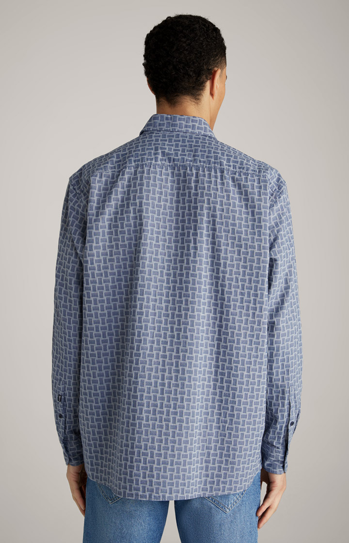 Hemd Hale in Blau gemustert