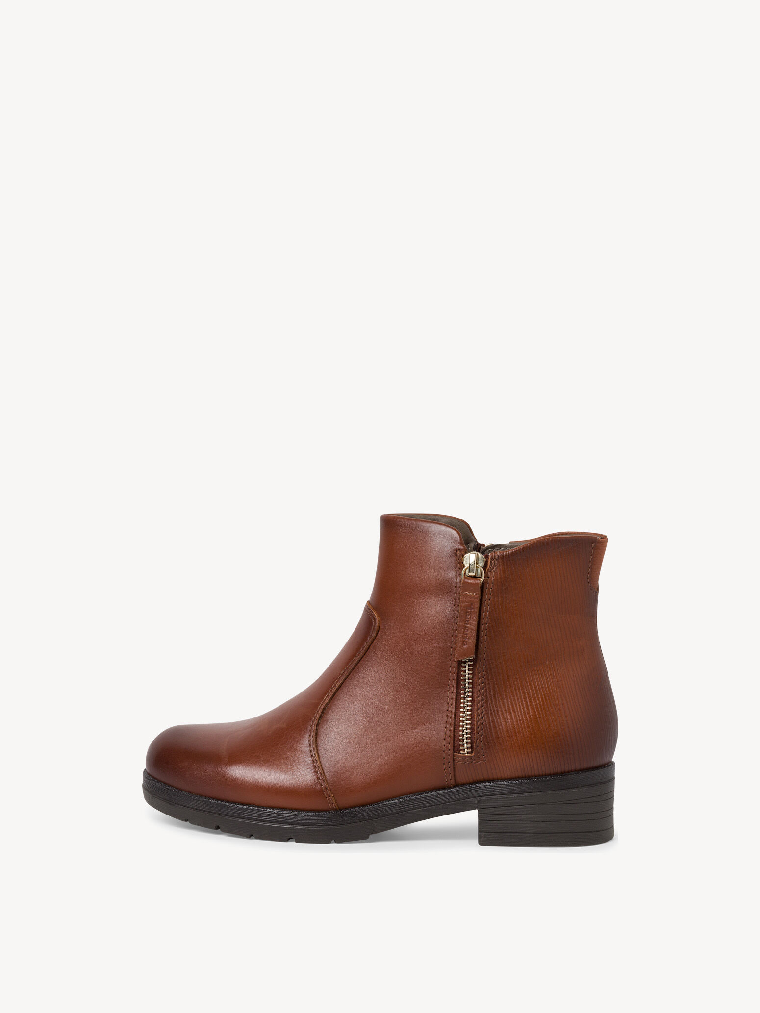 Bottine en cuir - marron