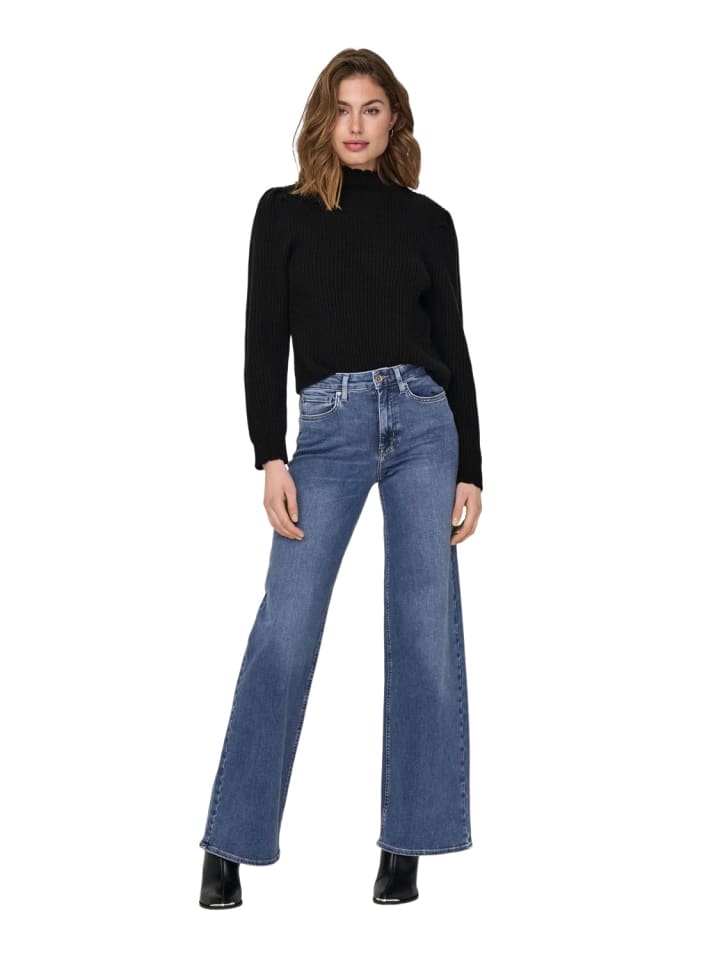 ONLY Jeans ONLMADISON BLUSH HW WIDE flared in Blau günstig kaufen