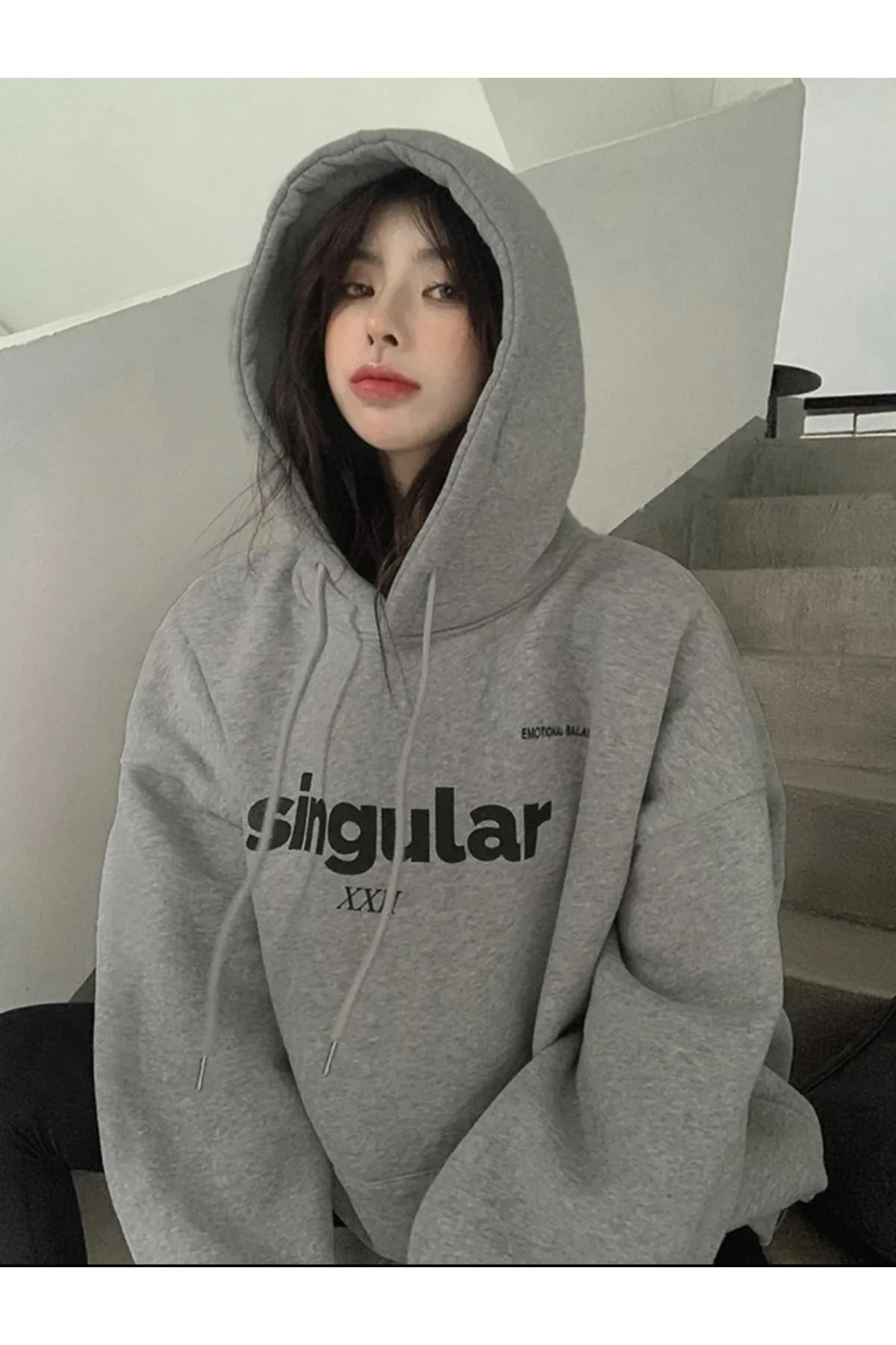 MOONBULL  Sweatshirt - Grau - Regular Fit