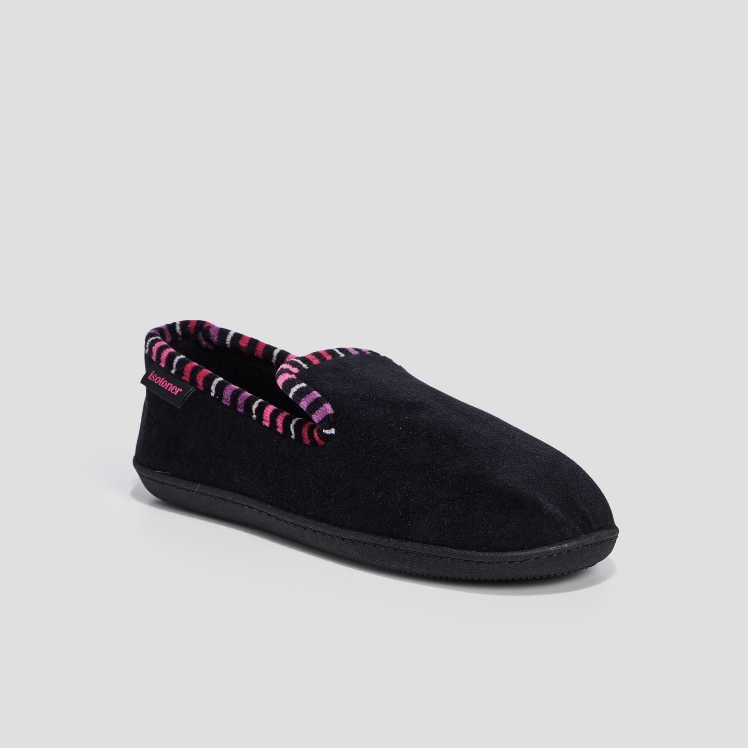 Chaussons Isotoner noir femme | La Halle