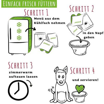 proCani BARF Lamm Menü - mit rote Beete und Reis