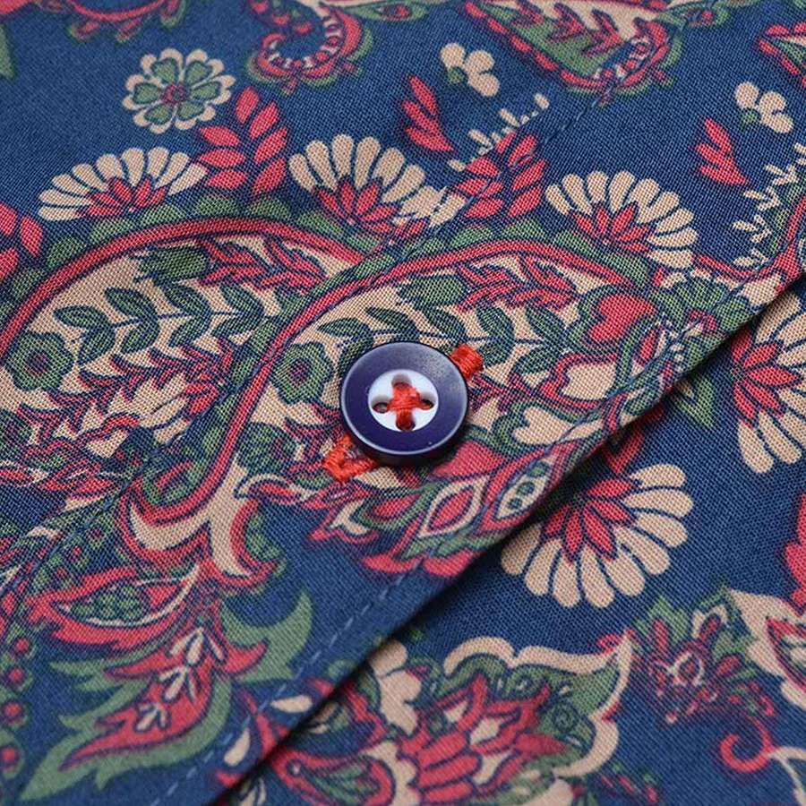 Lambretta Paisley Herren Langarm Hemd RWIS1380