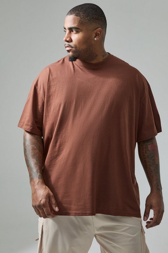 Plus Oversize Active T-Shirt mit One More Rep Print
