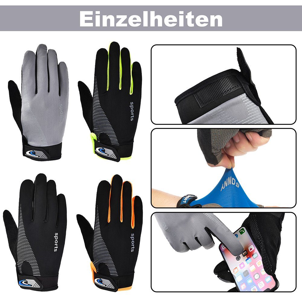 Sunicol Fahrradhandschuhe Frauen Männer Radfahren Handschuhe, Eis Seide, Sommer Sonnenschutz Touchscreen,atmungsaktiv