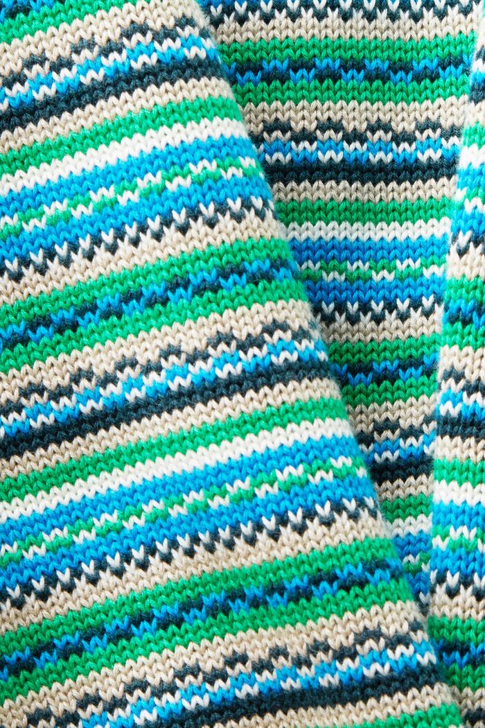 Jacquardpullover aus Baumwolle mit Stehkragen