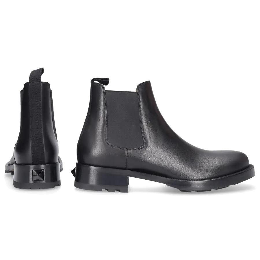 Valentino Garavani - Stiefel ROMAN STUD BEATLE Kalbsleder - schwarz