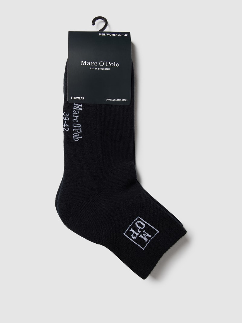 Socken mit Label-Detail im 2er-Pack Modell 'Maxi' in schwarz