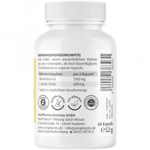 CHOLIN 600 mg rein aus Bitartrat veg.Kapseln