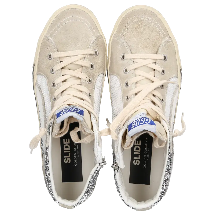 Golden Goose - Sneaker high SLIDE Veloursleder - weiß