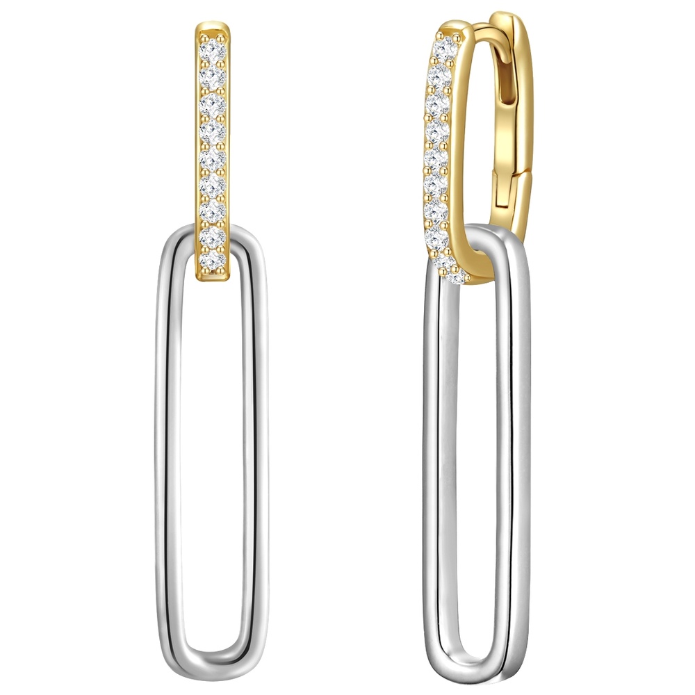Glanzstücke München Créoles en argent Argent sterling Oxyde de zirconium (CZ) en Argent Boucles d'oreilles