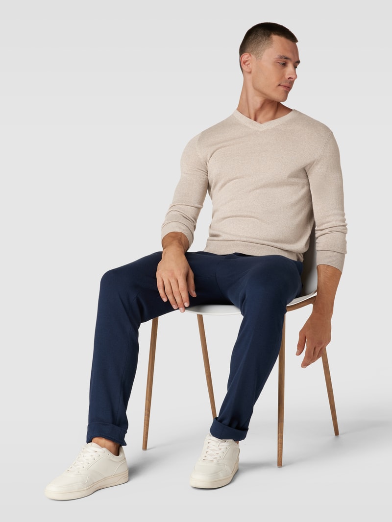 Strickpullover in sand meliert