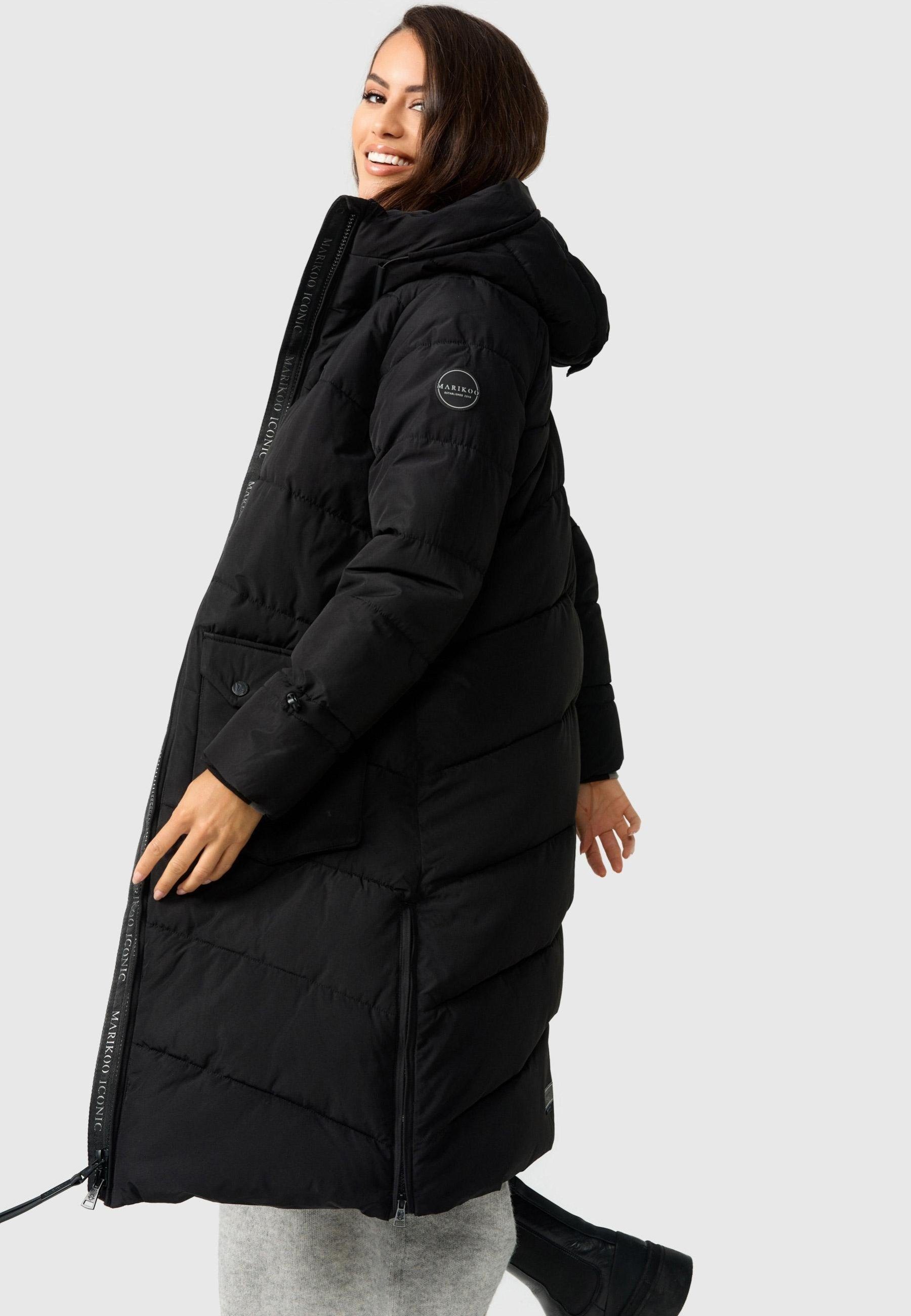 Marikoo Winterjacke Tomomii XVI warmer Winter Stepp Mantel mit Kapuze