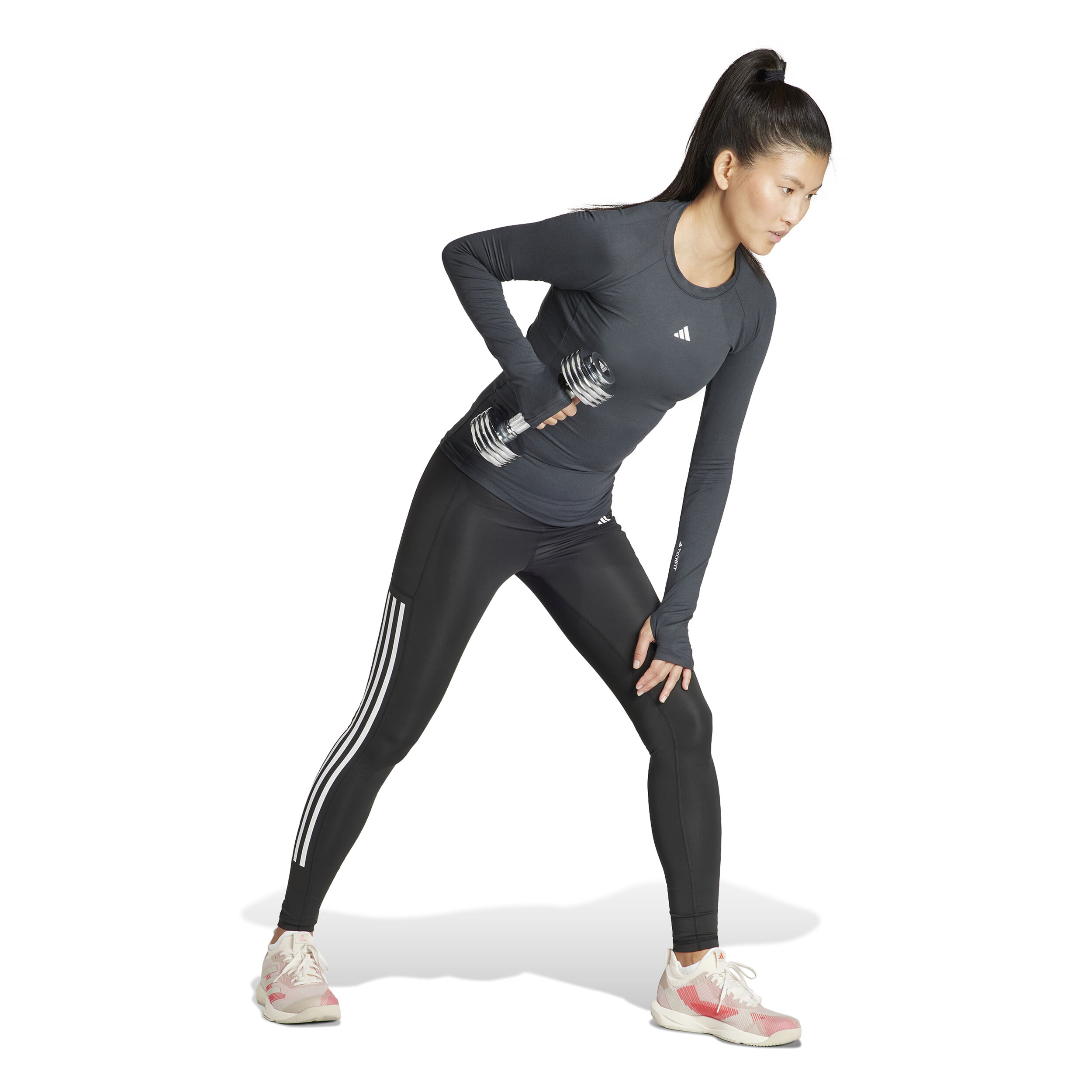 Tech-Fit Longsleeve Damen - Schwarz