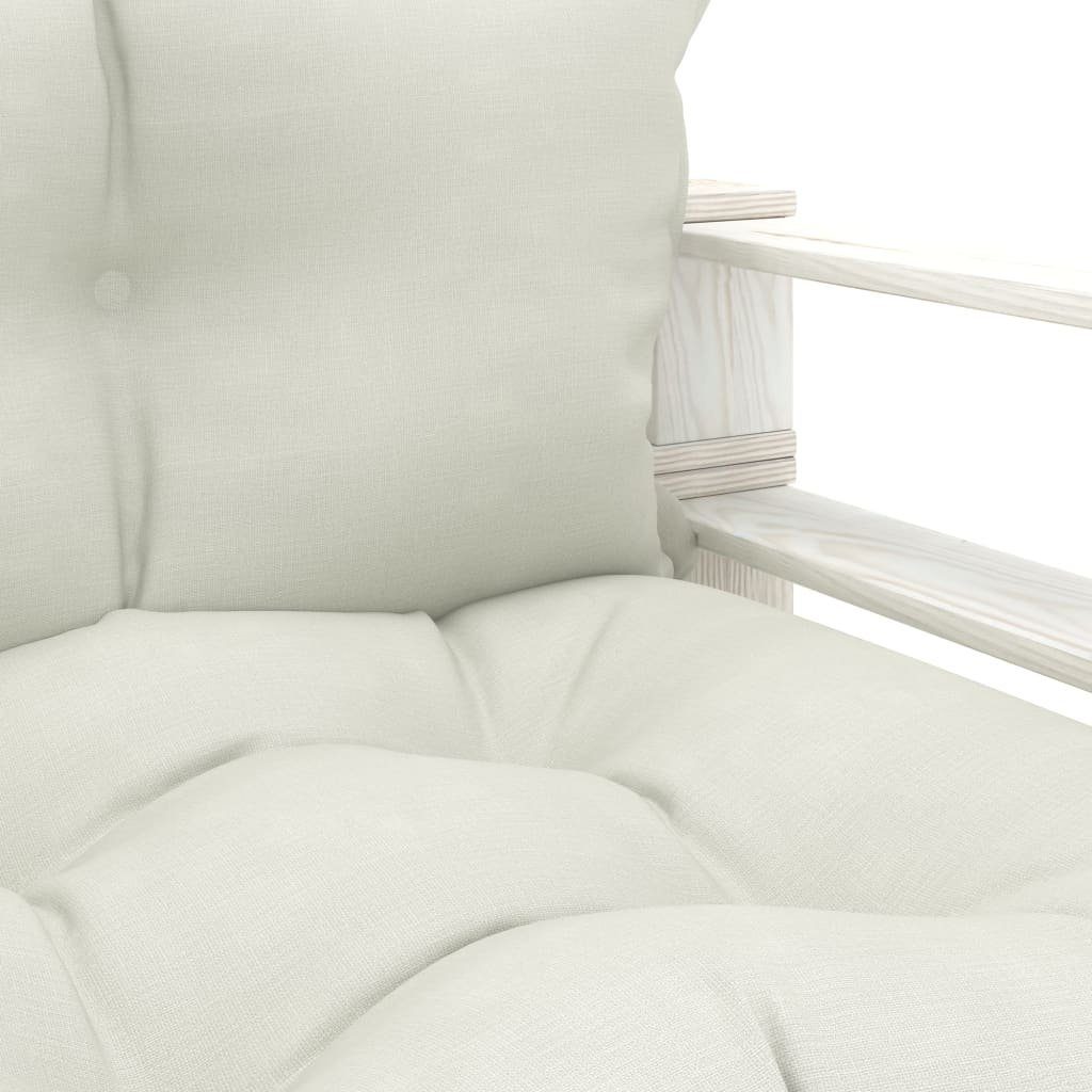 vidaXL Loungesofa Garten-Palettensofa mit Kissen in Beige Holz, 1 Teile