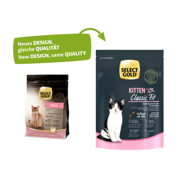 SELECT GOLD Trockenfutter SELECT GOLD Kitten Geflügel & Reis 300 g