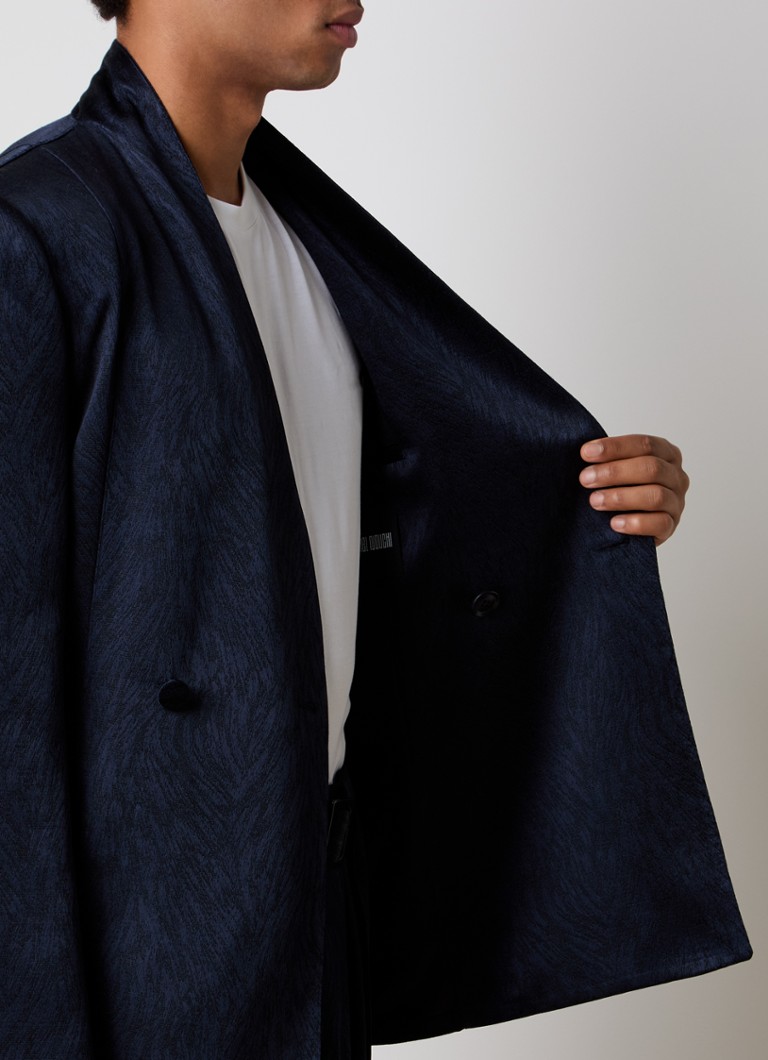 Louis Gabriel Nouchi Slim fit blazer in virgin wool blend with jacquard pattern