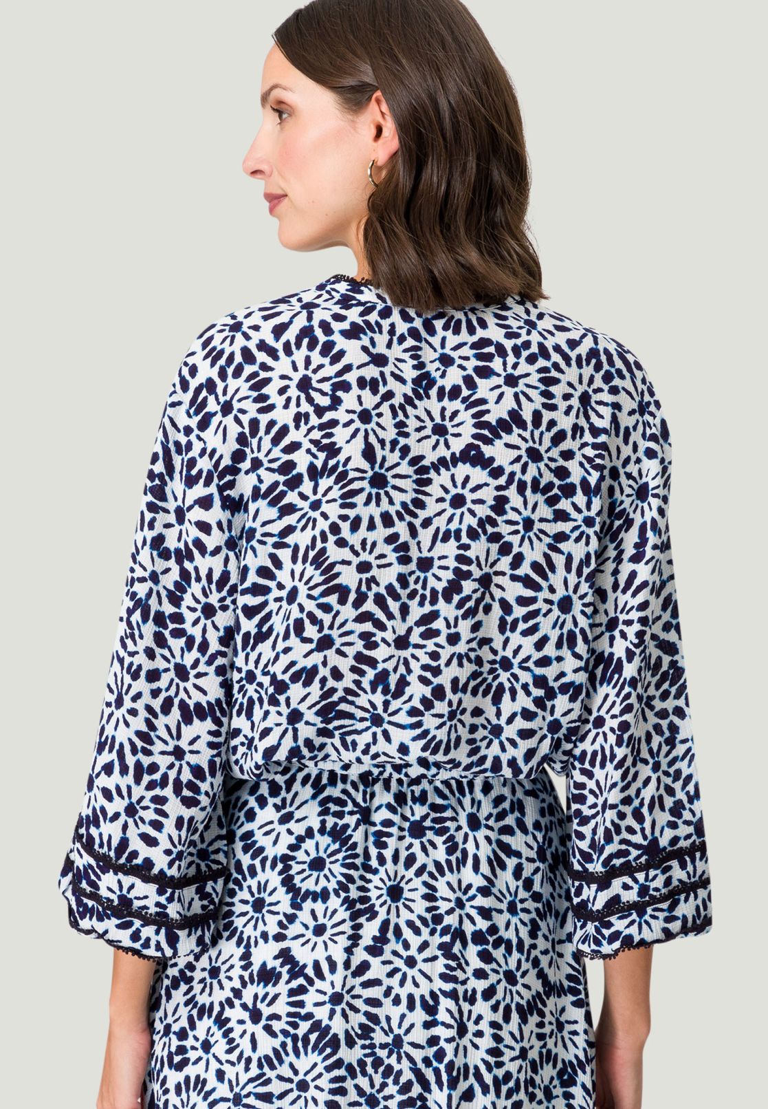 Bluse Print mit V-Ausschnitt