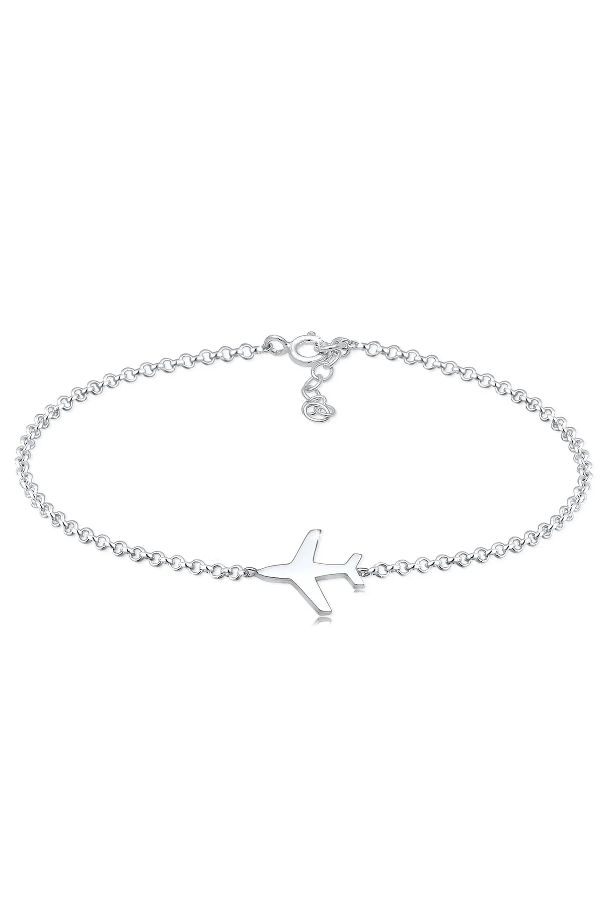 ELLI  Armband Basic Erbkette Flugzeug Travel Reise 925 Silber