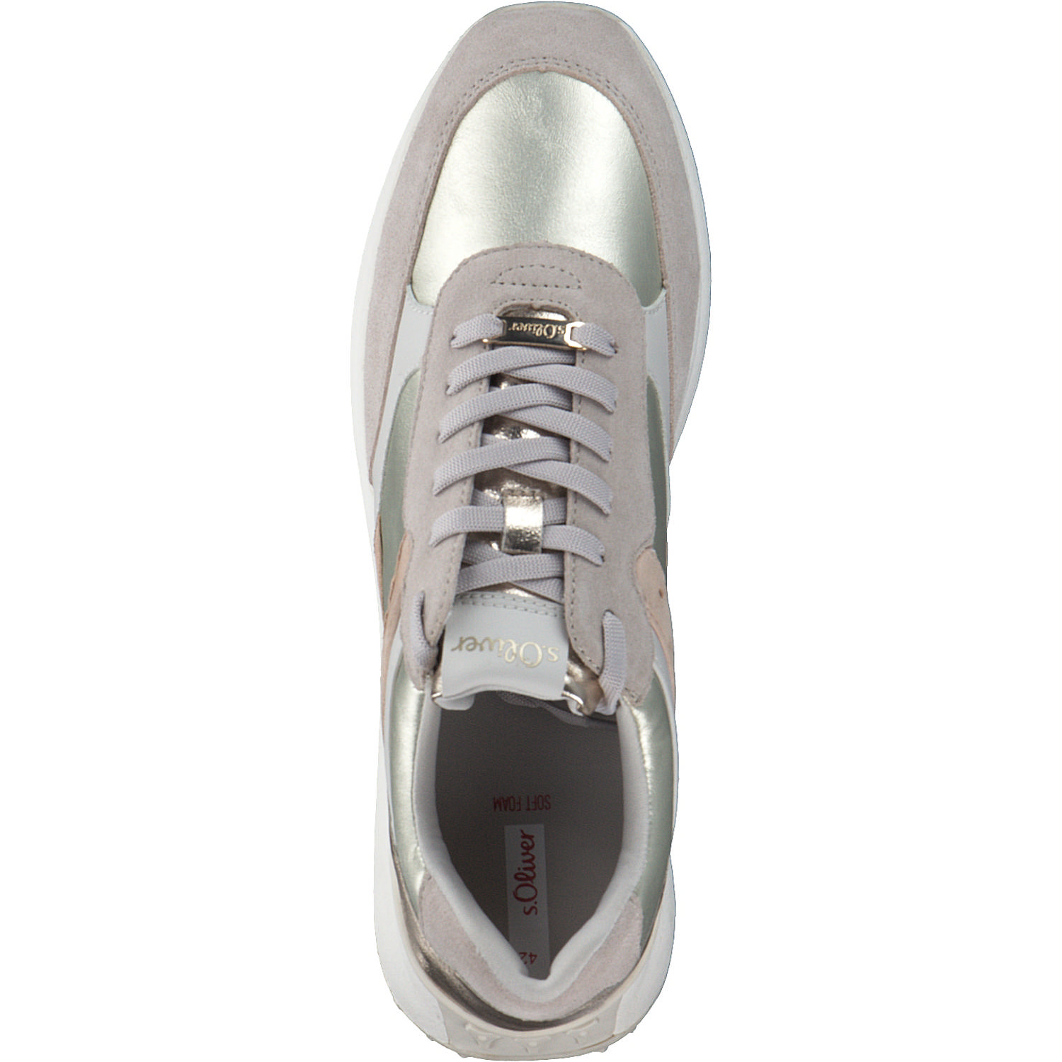 s. Oliver 23616, Schnürschuhe, Damen, platinum combi