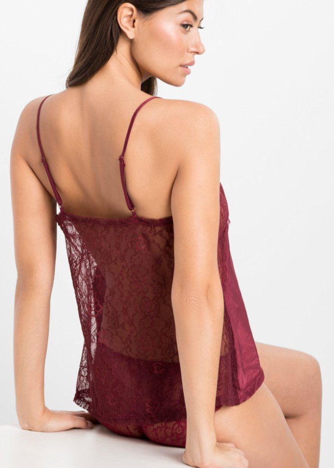 Seiden Top mit edler Spitze