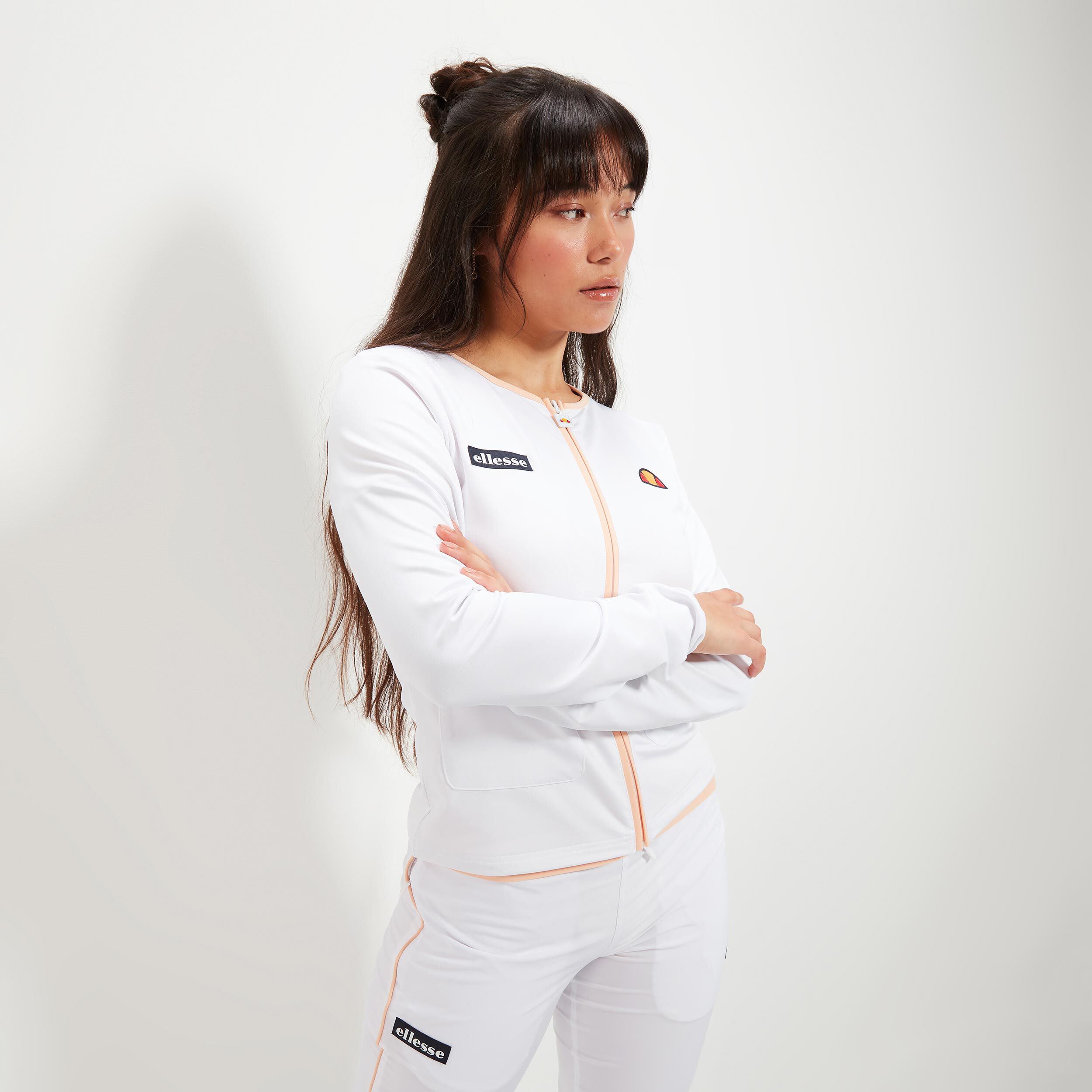 Cressida Longsleeve Damen - Weiß, Apricot