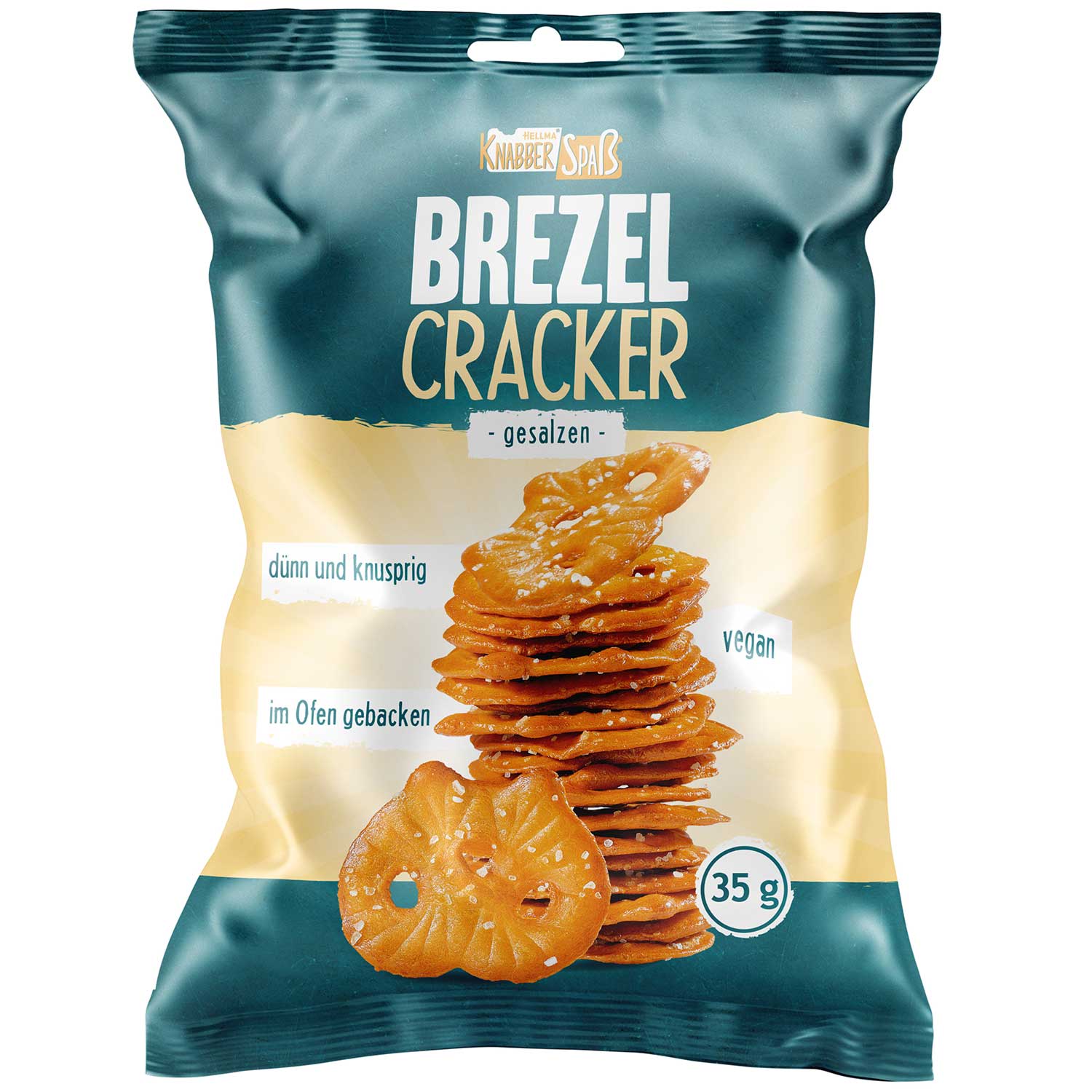 Hellma Knabberspaß Brezel Cracker gesalzen 28x35g