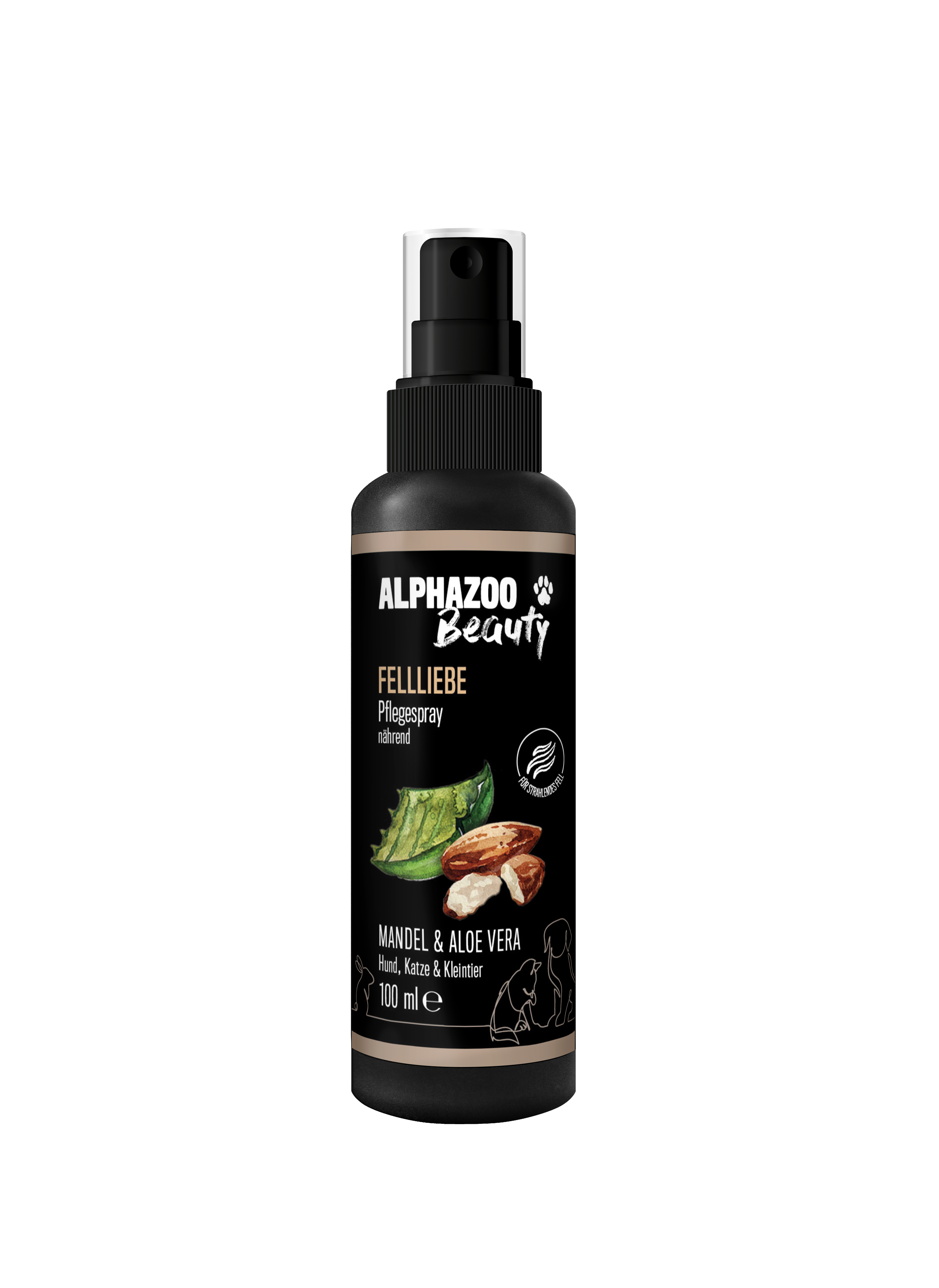 ALPHAZOO Fellpflege ALPHAZOO Fellliebe Pflegespray für Hunde, Katzen, Haus- & Hoftiere 100 ml