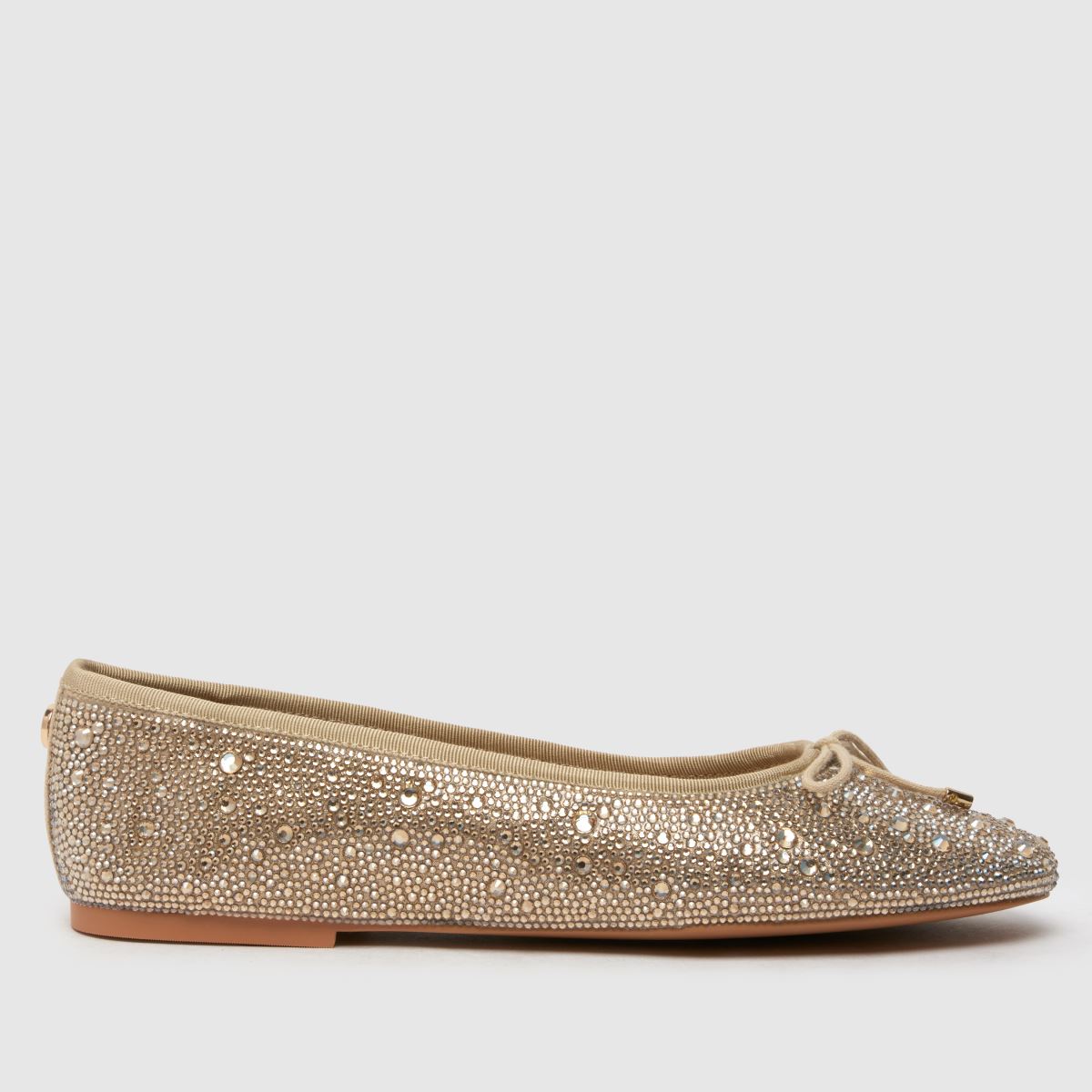 Steve Madden – Guldfärgade ballerinaskor med blommönster och blingmönster