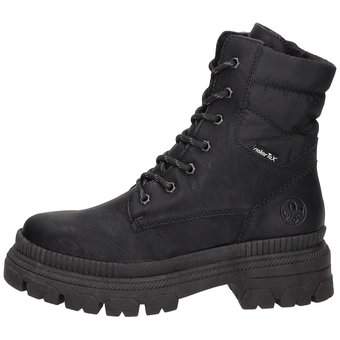Rieker Schnür Boots in schwarz
