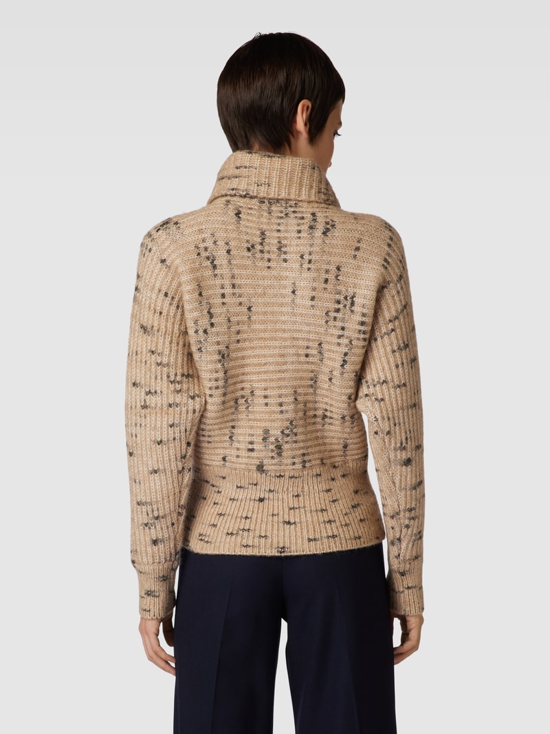 Strickpullover mit Rollkragen Modell 'Pirke' in beige