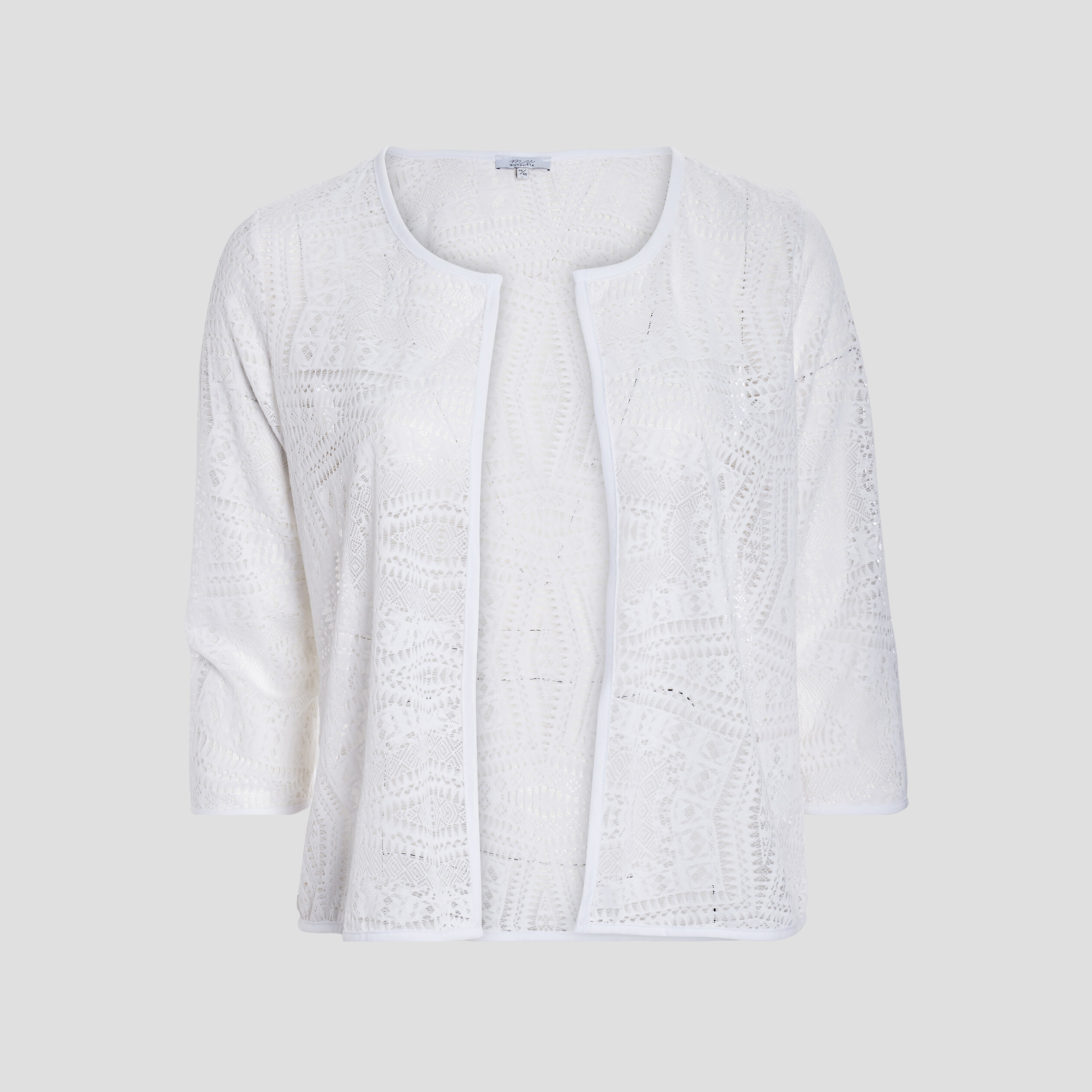 Gilet manches 3 4 ivoire femme grande taille | La Halle