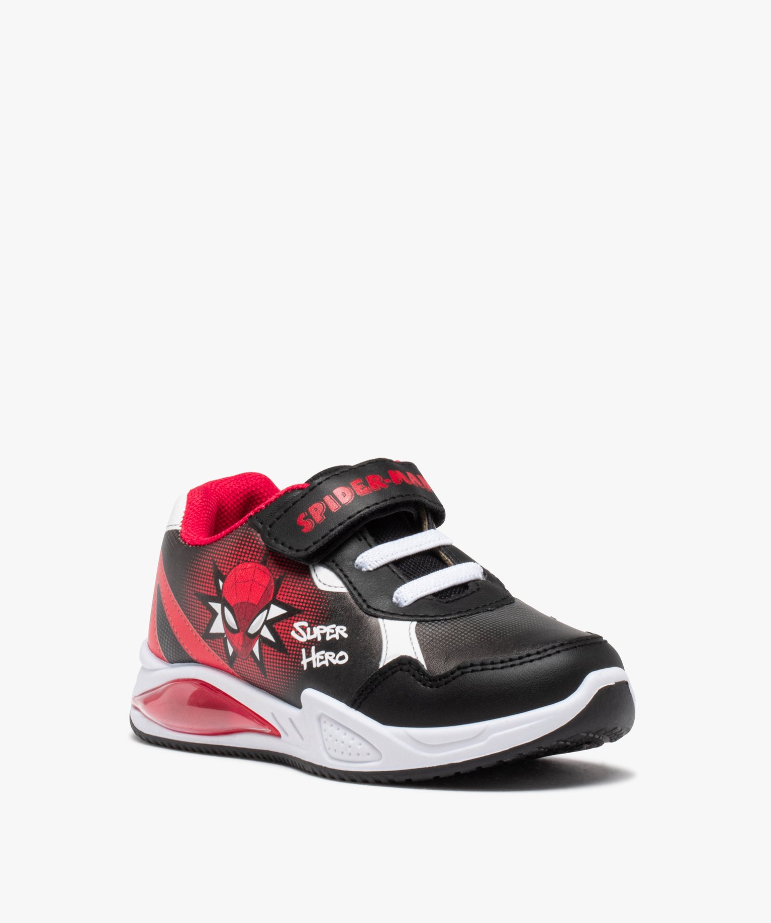 Baskets Garçon colorées à semelle lumineuse – Spider-Man noir | GEMO